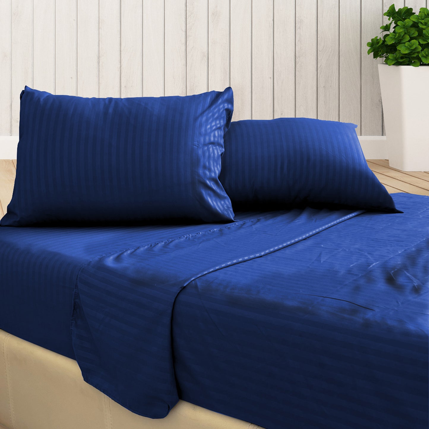 Juego de sabanas tacto seda King Size 4 piezas