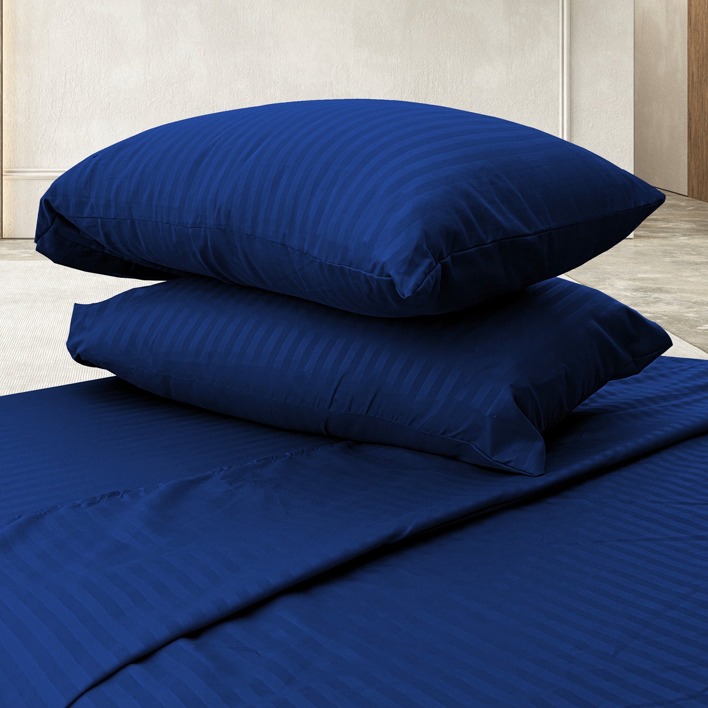 Juego de sabanas tacto seda King Size 4 piezas