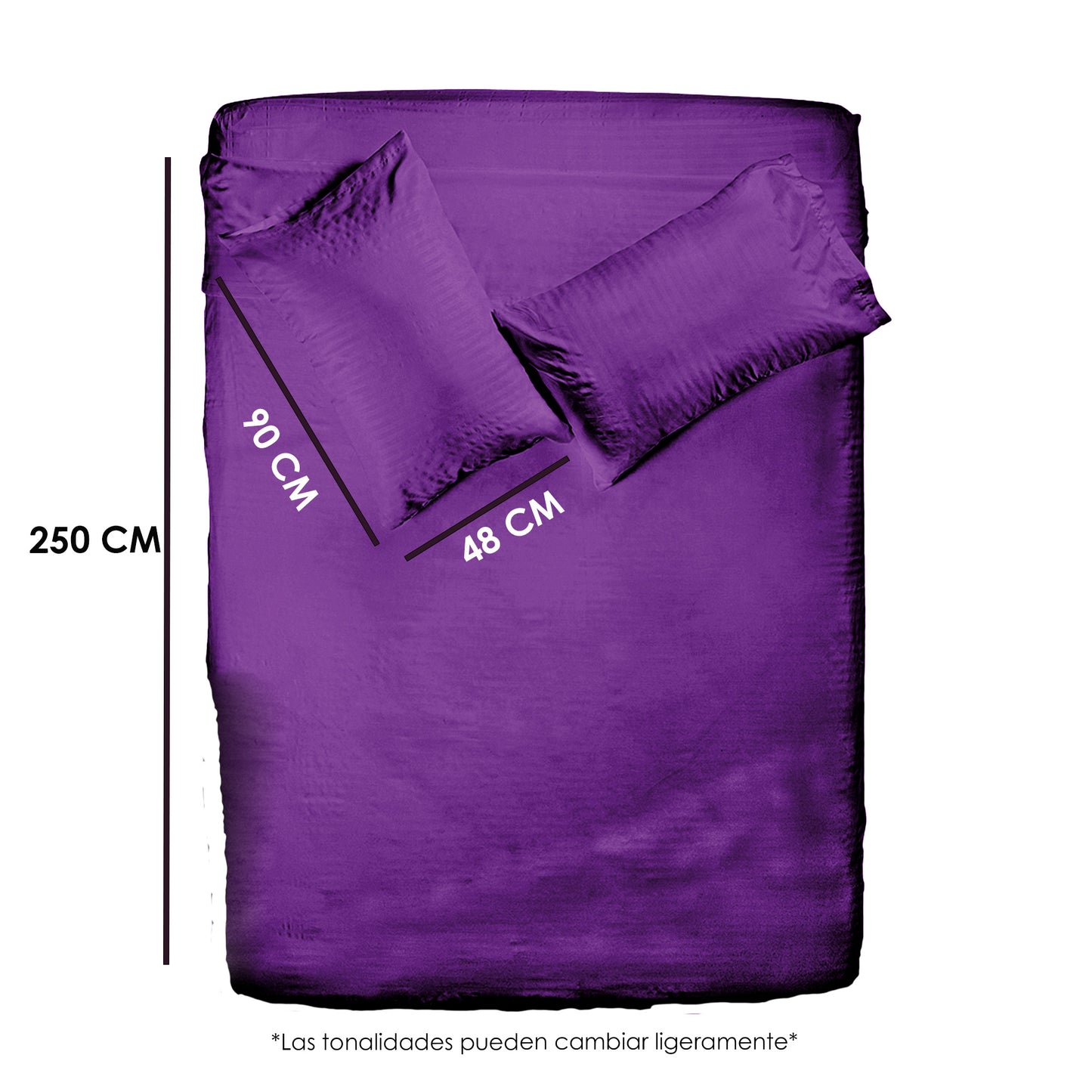 Juego de sabanas tacto seda King Size 4 piezas