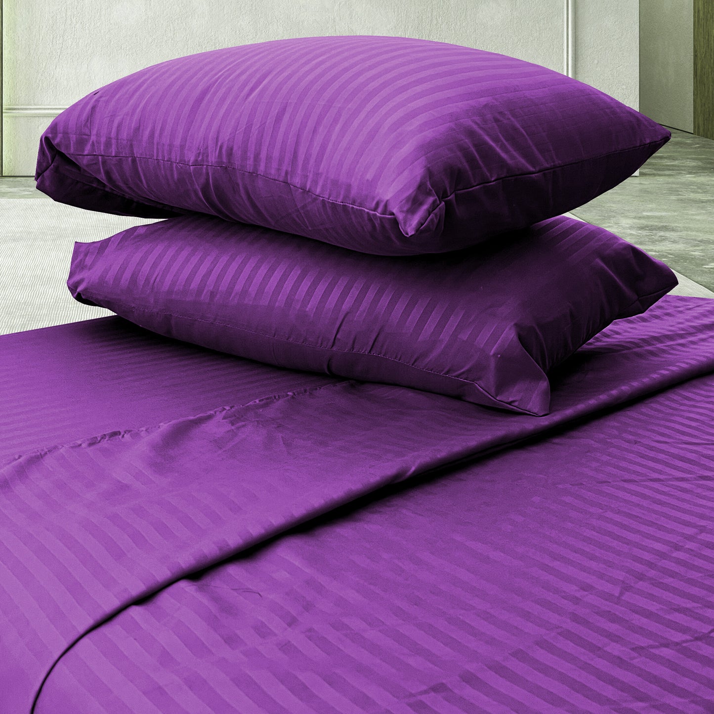 Juego de sabanas tacto seda King Size 4 piezas
