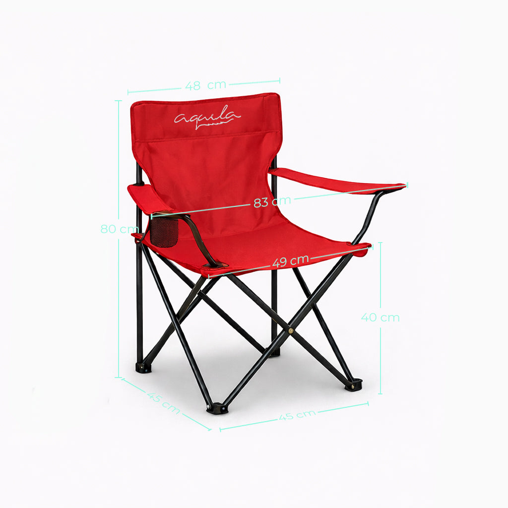 Silla de Camping Plegable Aquila Capacidad 120Kg Multicolor