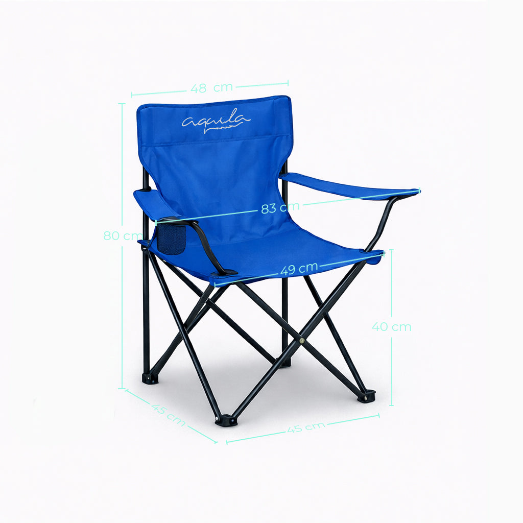 Silla de Camping Plegable Aquila Capacidad 120Kg Multicolor