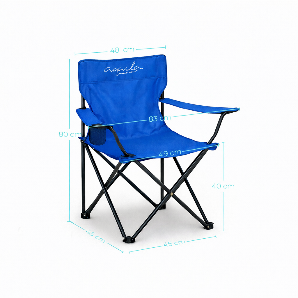 4 Sillas de Camping Plegables Aquila Cap 120Kg Multicolor
