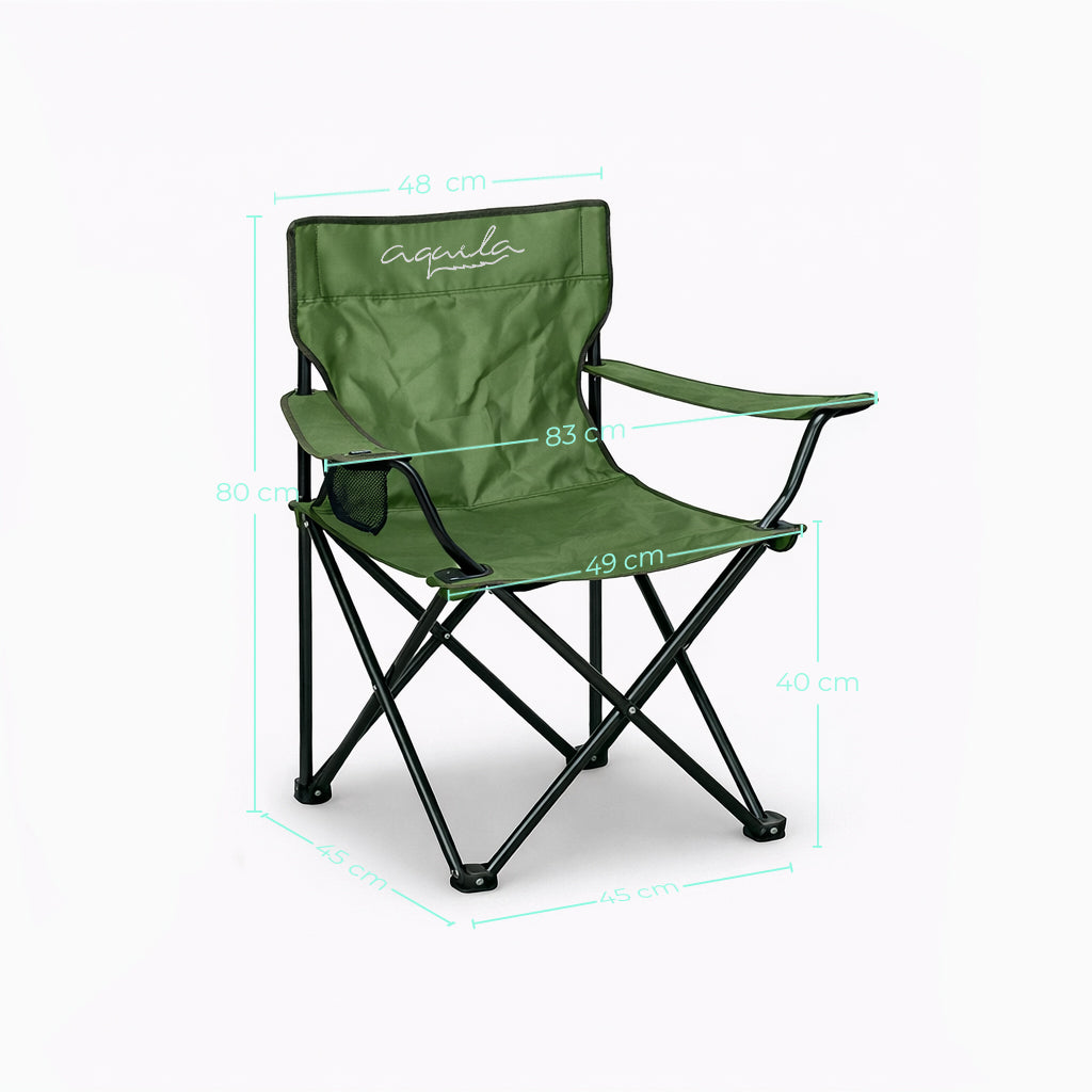Silla de Camping Plegable Aquila Capacidad 120Kg Multicolor