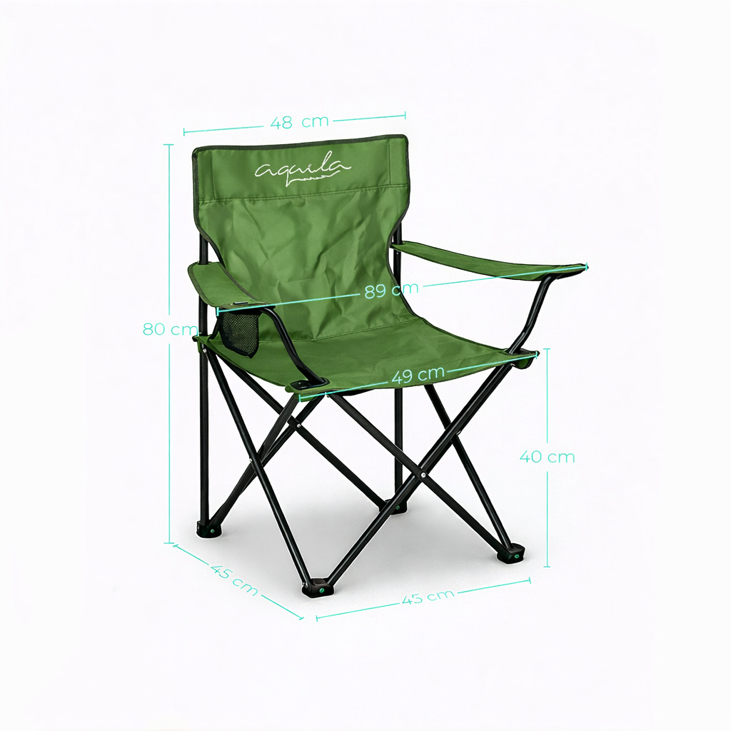 4 Sillas de Camping Plegables Aquila Cap 120Kg Multicolor
