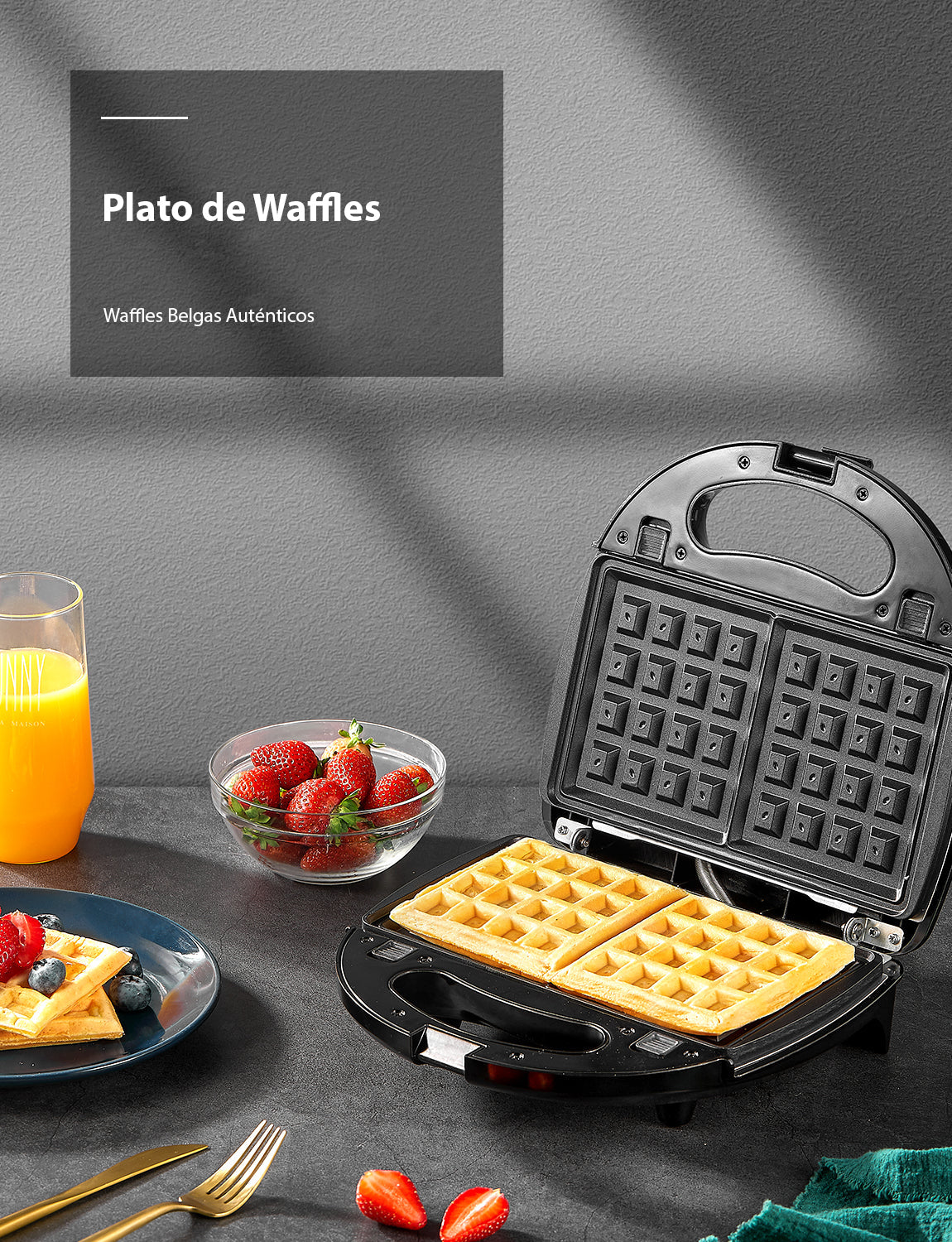 Sandwichera Aicok 3 en 1 con Placas Intercambiables