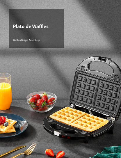 Sandwichera Aicok 3 en 1 con Placas Intercambiables