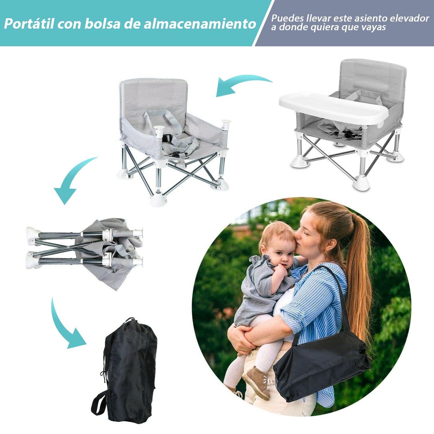 Silla Periquera Plegable Portátil Aquila Baby