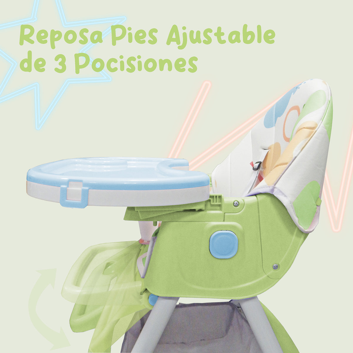 Silla periquera Alta 3 en 1 con Ruedas Aquila