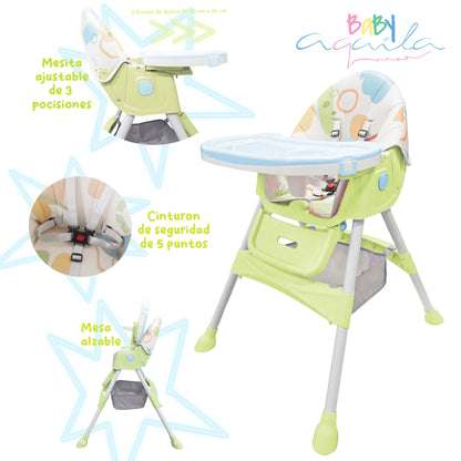 Silla periquera Alta 3 en 1 con Ruedas Aquila