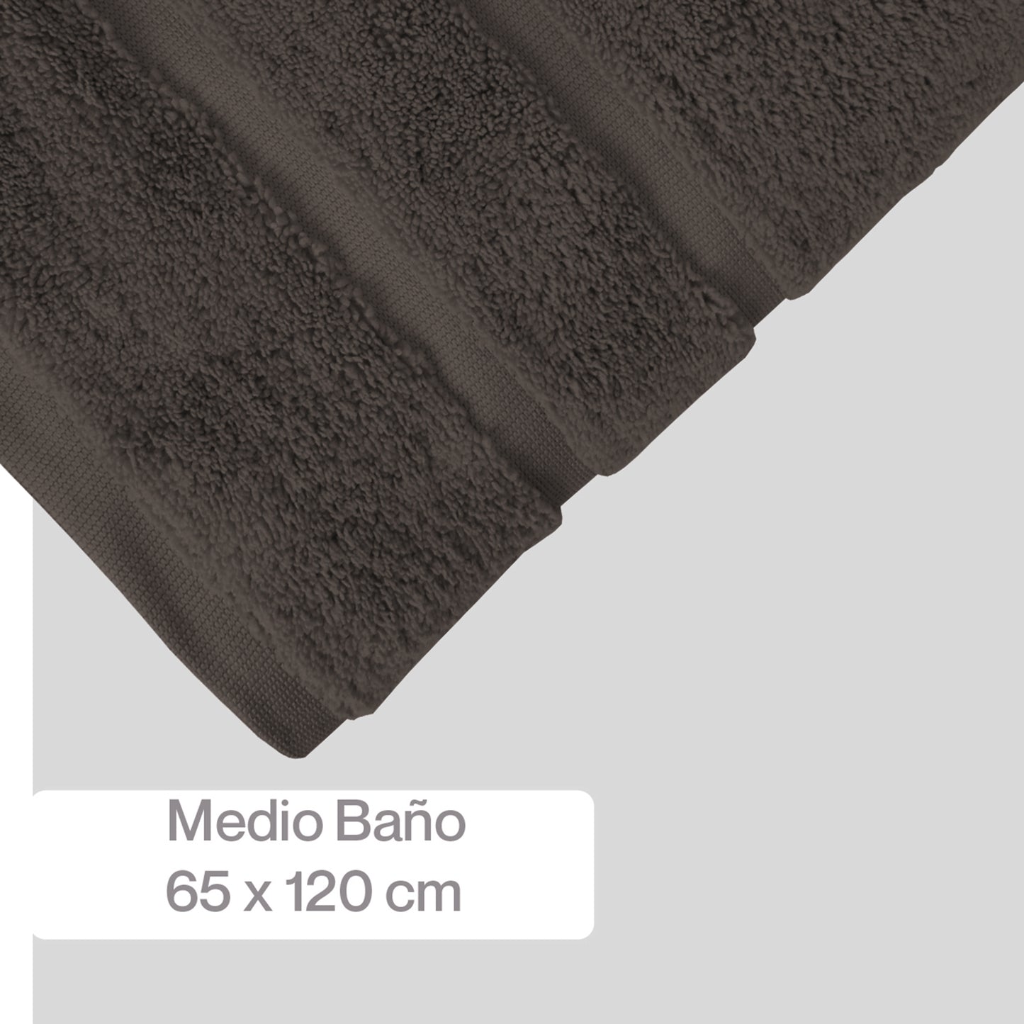 Toalla Medio Baño Twist Súper Absorbente 65X120
