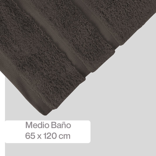 Toalla Medio Baño Twist Súper Absorbente 65X120