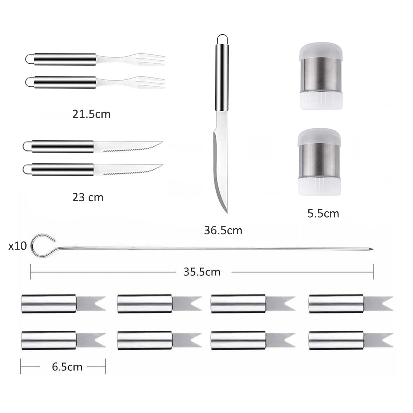 Juegos de Utensilios de Asador Modelo Carioca 30 piezas