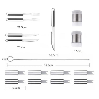Juegos de Utensilios de Asador Modelo Carioca 30 piezas