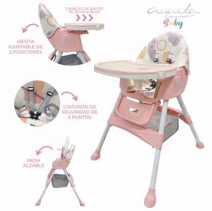 Silla periquera Alta 3 en 1 con Ruedas Aquila